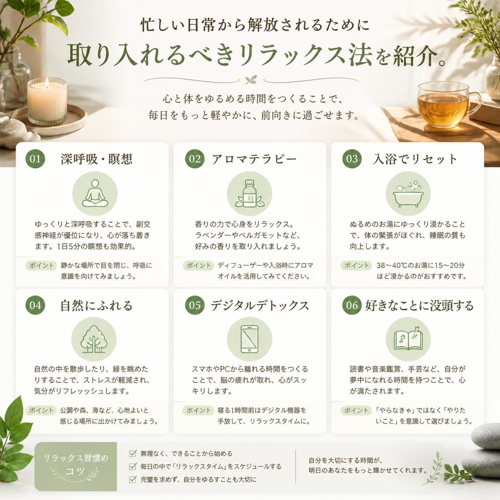 2. 心と体をリラックスさせる秘訣