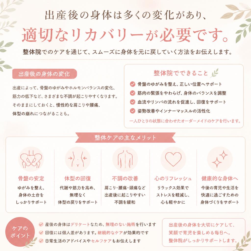 産後リカバリーの必要性