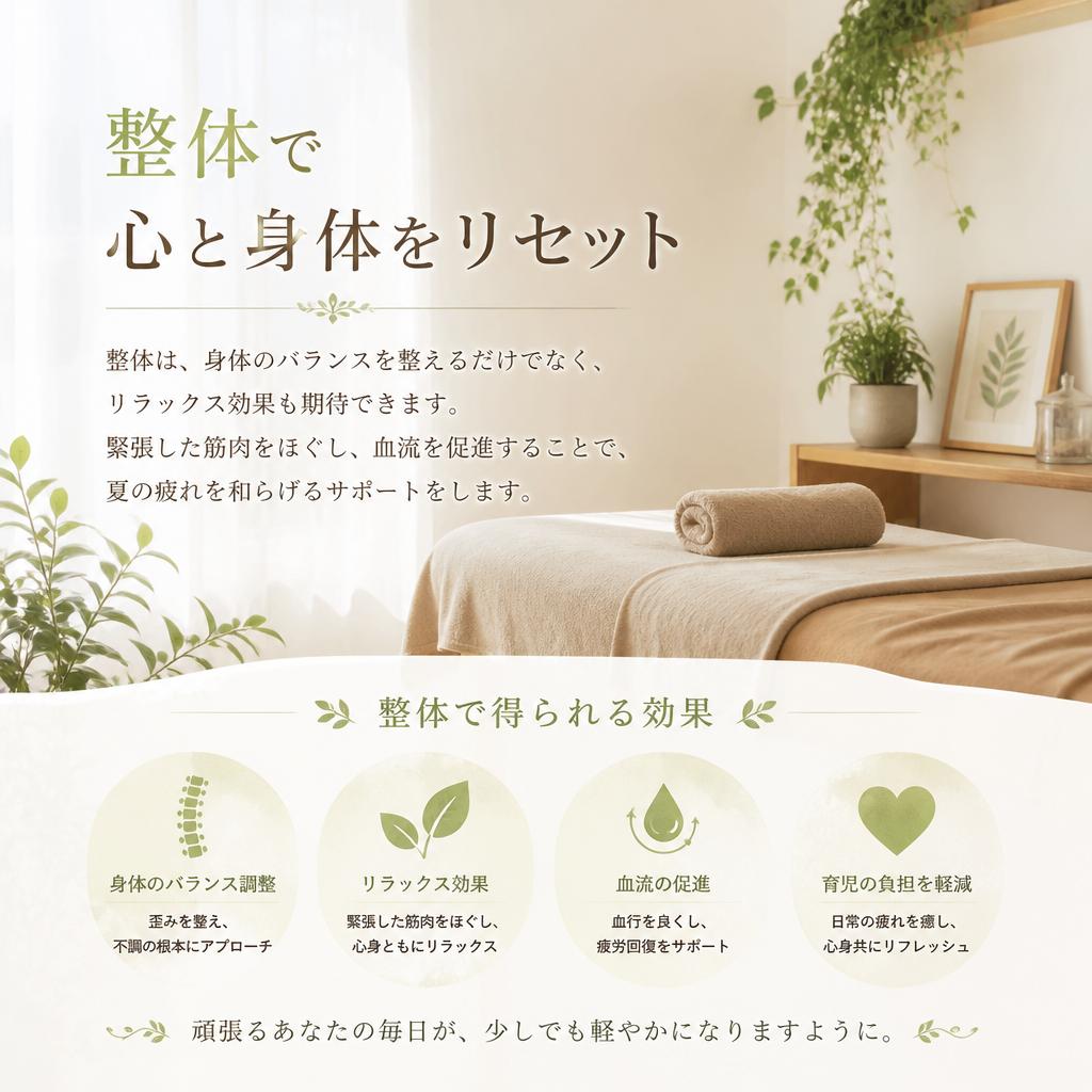 整体がもたらすリフレッシュ効果