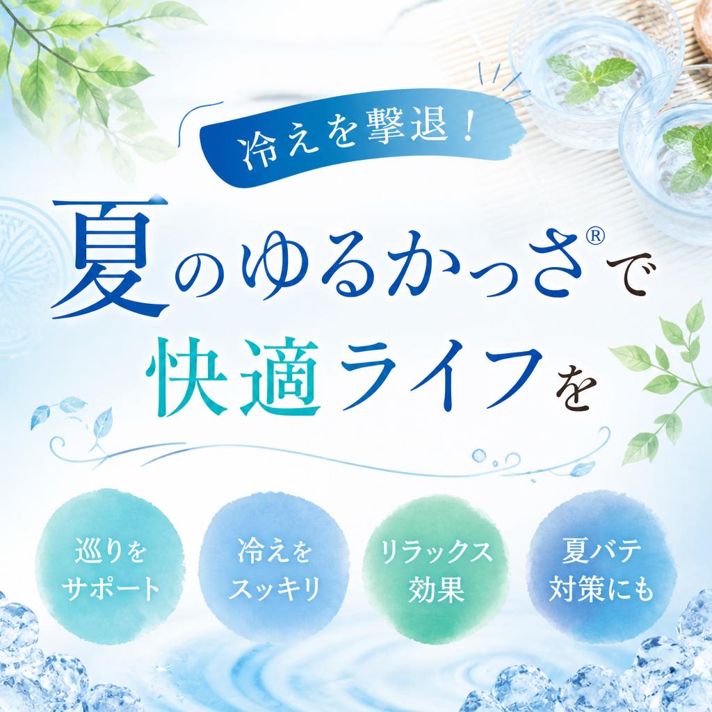 冷えを撃退！夏のゆるかっさ®で快適ライフを