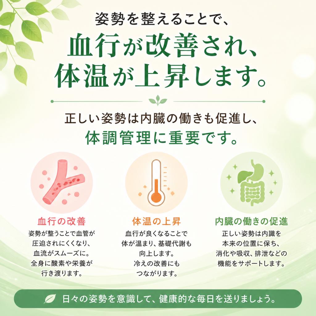 正しい姿勢がもたらす効果