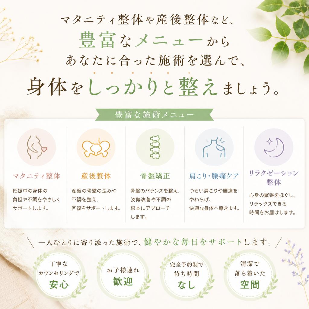 4. おすすめ施術メニュー