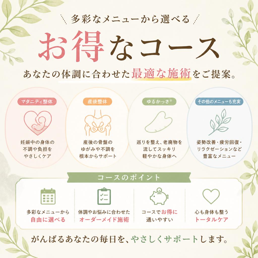 多様なメニューであなたに合ったケアを